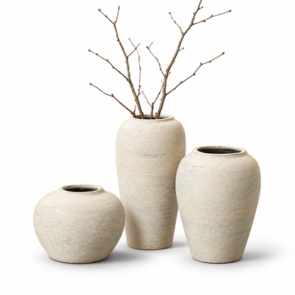 WHITE CERAMIC VASES